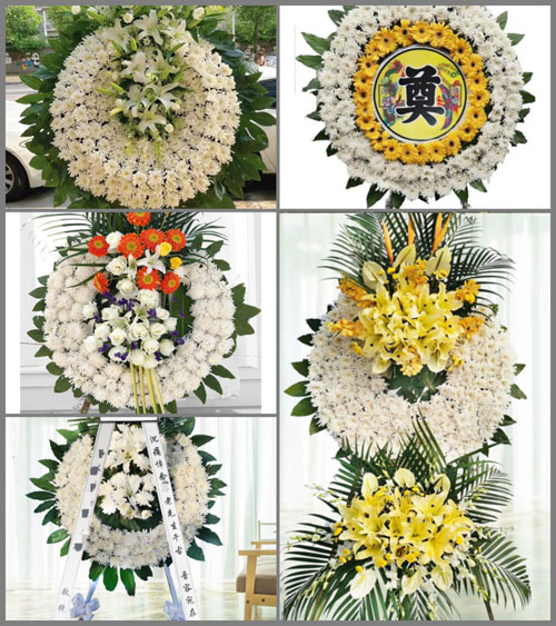 湖北黄冈市黄梅县杉木乡项仁村花圈速递